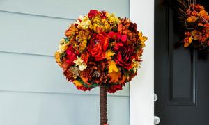 Осенний топиарий своими руками: делаем необычное украшение для дома Как сделать топиарий своими руками из листьев